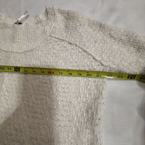 (R1) FREE PEOPLE BOAT NECK KNIT SWEATER, BOHEMIAN STYLE, Sz S - Picture 3 of 10